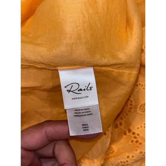 Rails Tina Maigold Eyelet Ruffle Midi Dress Women's Size S Small - Picture 10 of 12